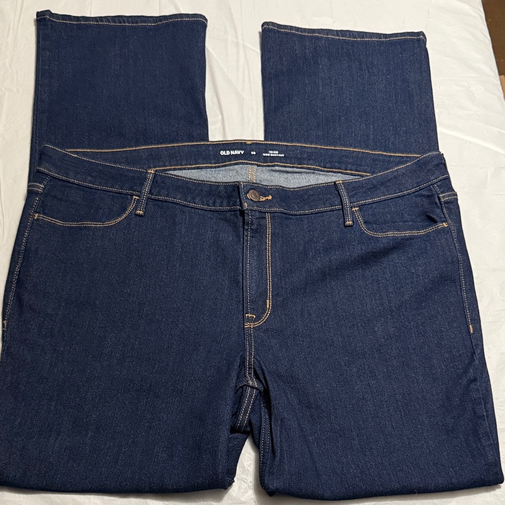 Old Navy Women's Dark Blue Boot Cut Jeans NWOT mid rise